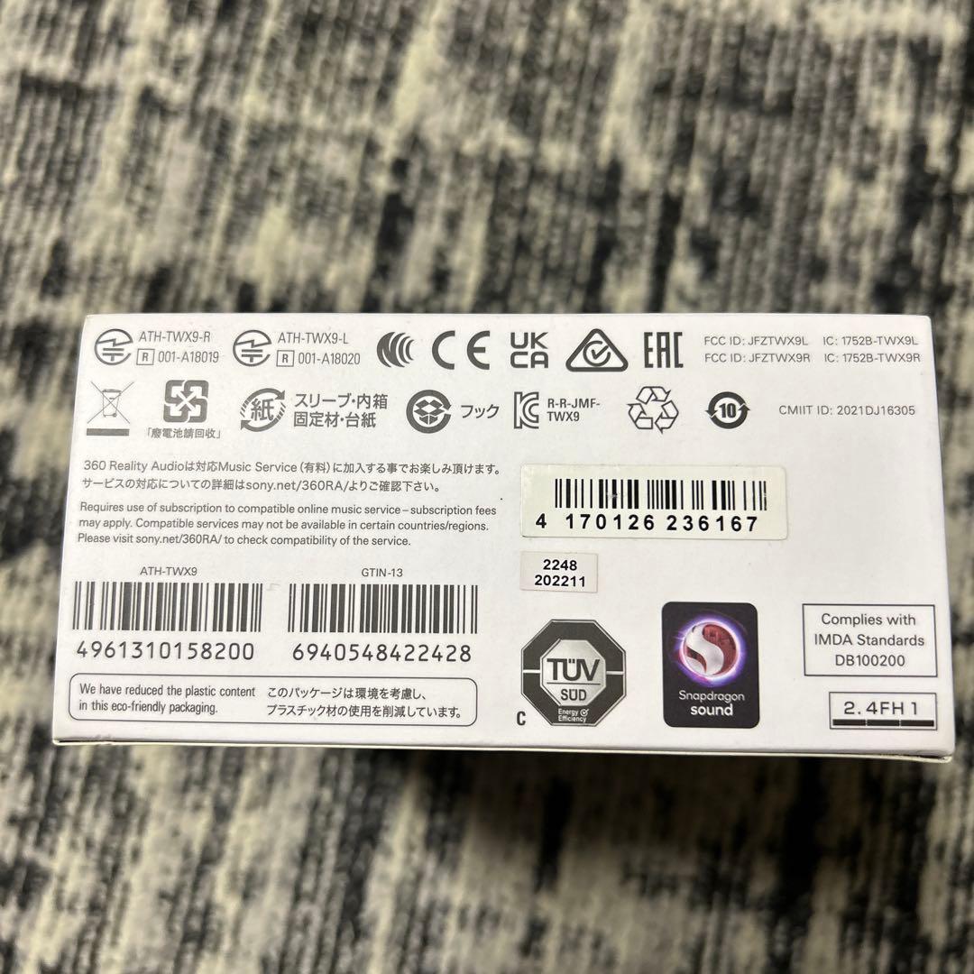 ★Audio-Technica（ATH-TWX9）★ワイヤレスイヤホン