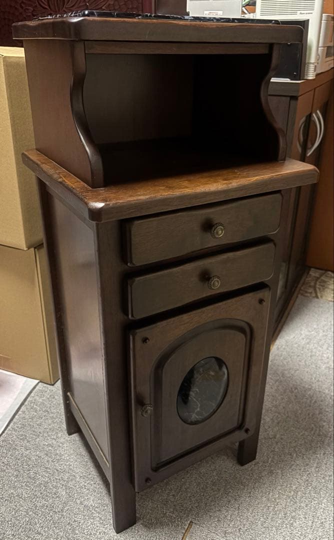 カリモク家具　電話台　ダークブラウン