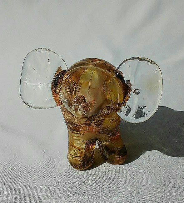 大変珍しい吹きガラスの象★ムリーニ★