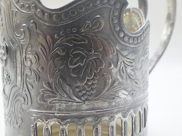 t*n様 ロシア雑貨 ソビエト モスクワオリンピック 洋銀製グラスホルダー6客