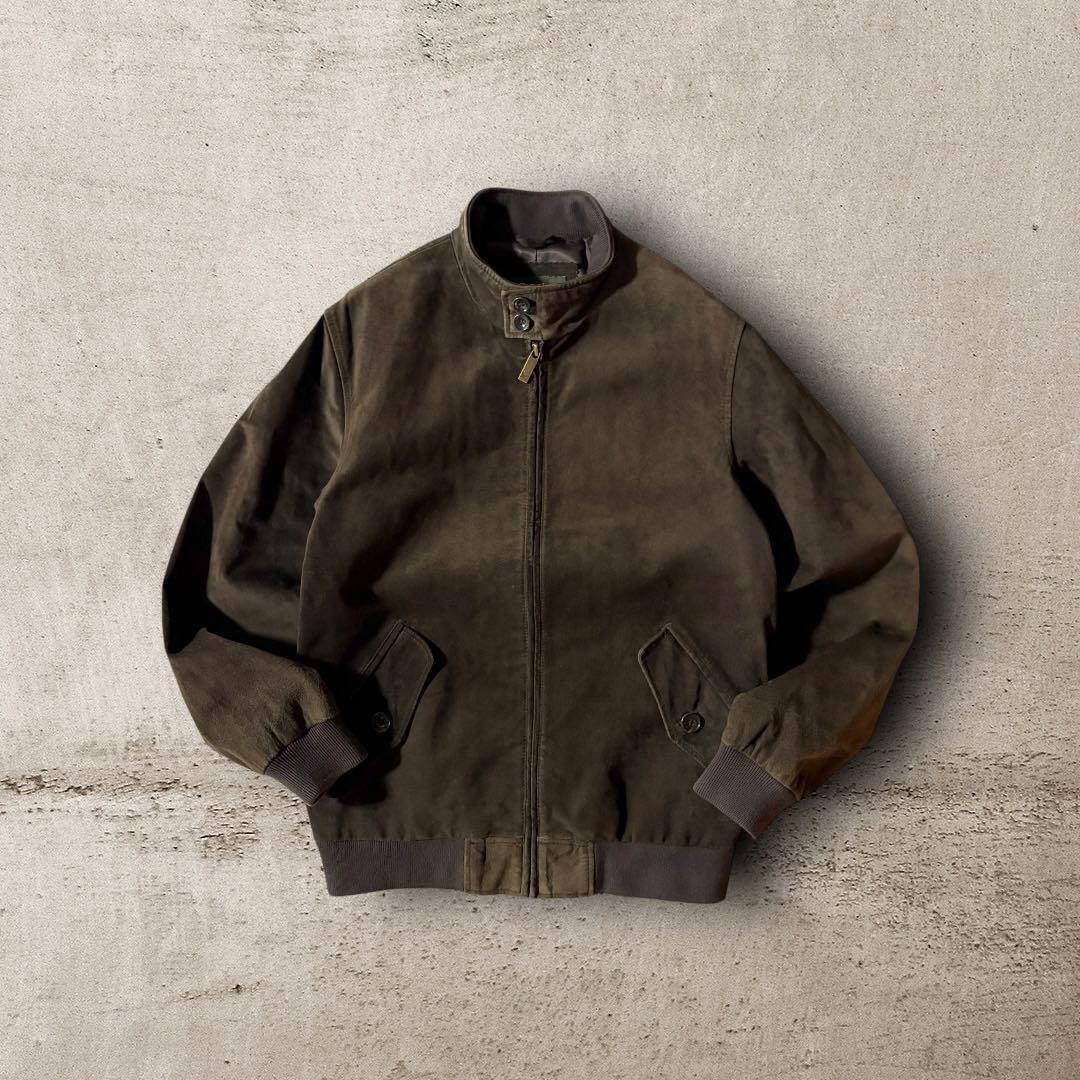 Eddie BauerスエードレザージャケットG9タイプブルゾン本革ブラウンXS