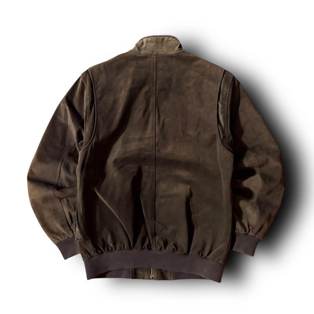 Eddie BauerスエードレザージャケットG9タイプブルゾン本革ブラウンXS