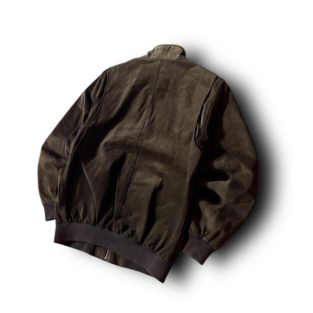 Eddie BauerスエードレザージャケットG9タイプブルゾン本革ブラウンXS