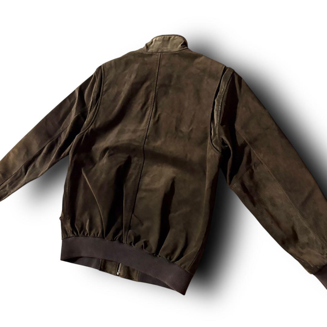Eddie BauerスエードレザージャケットG9タイプブルゾン本革ブラウンXS