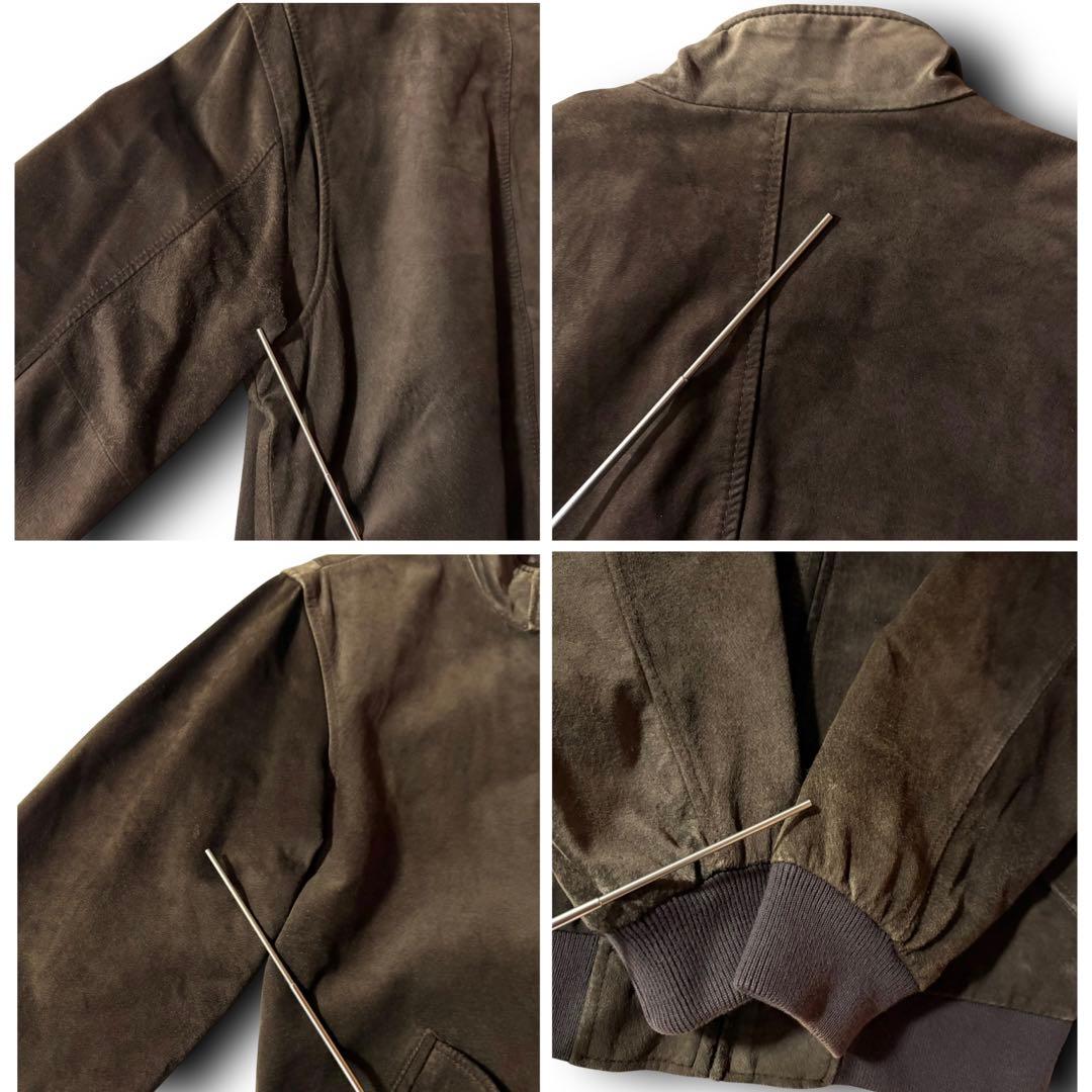 Eddie BauerスエードレザージャケットG9タイプブルゾン本革ブラウンXS