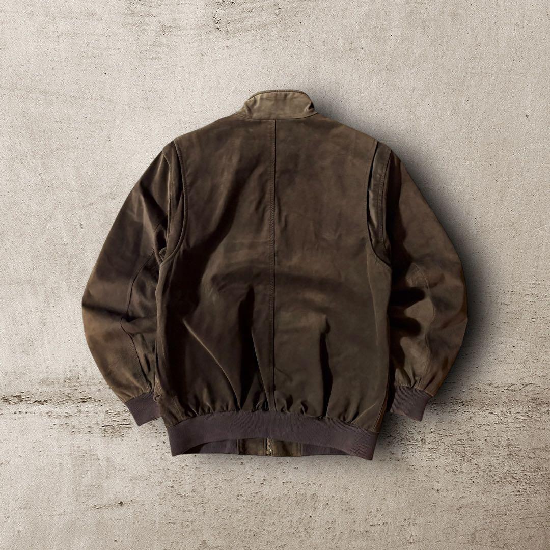 Eddie BauerスエードレザージャケットG9タイプブルゾン本革ブラウンXS