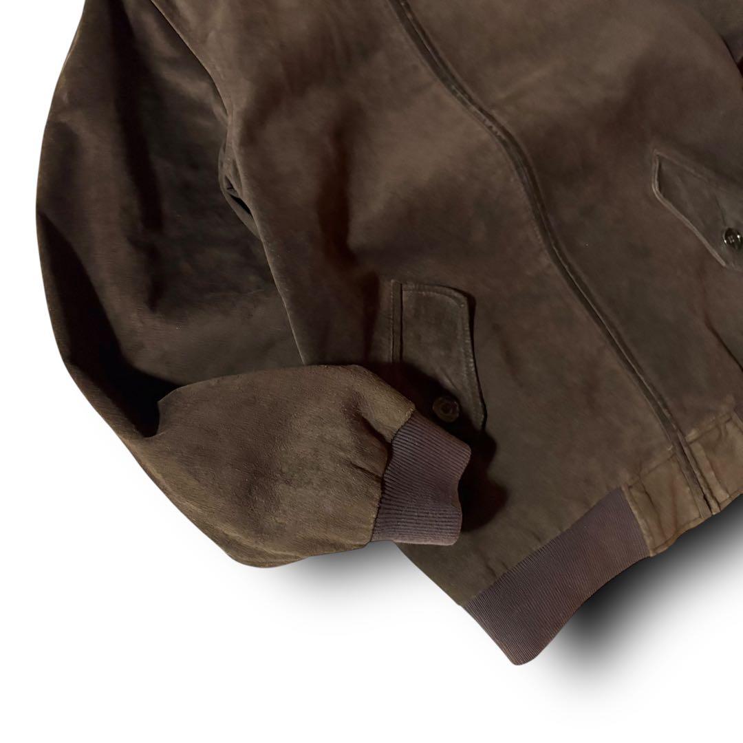 Eddie BauerスエードレザージャケットG9タイプブルゾン本革ブラウンXS