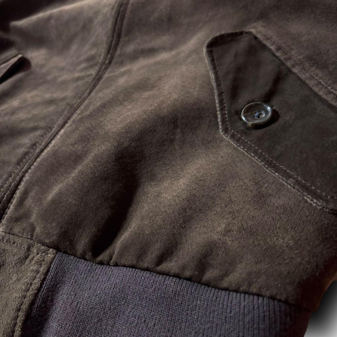 Eddie BauerスエードレザージャケットG9タイプブルゾン本革ブラウンXS