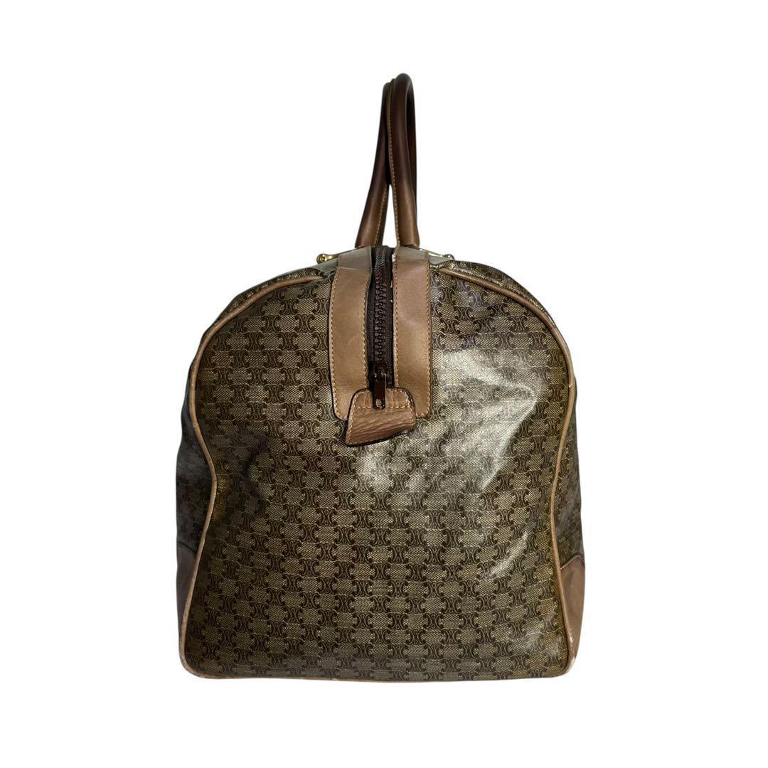 美品　CELINE 208 ボストンバッグ　トリオンフ　マカダム柄　総柄