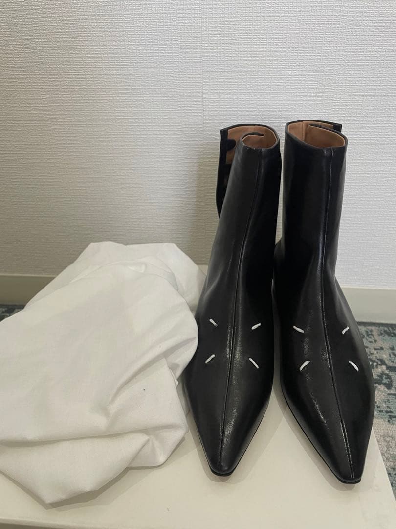 メゾンマルジェラ ショートブーツ 35 22cm margiela ロゴ