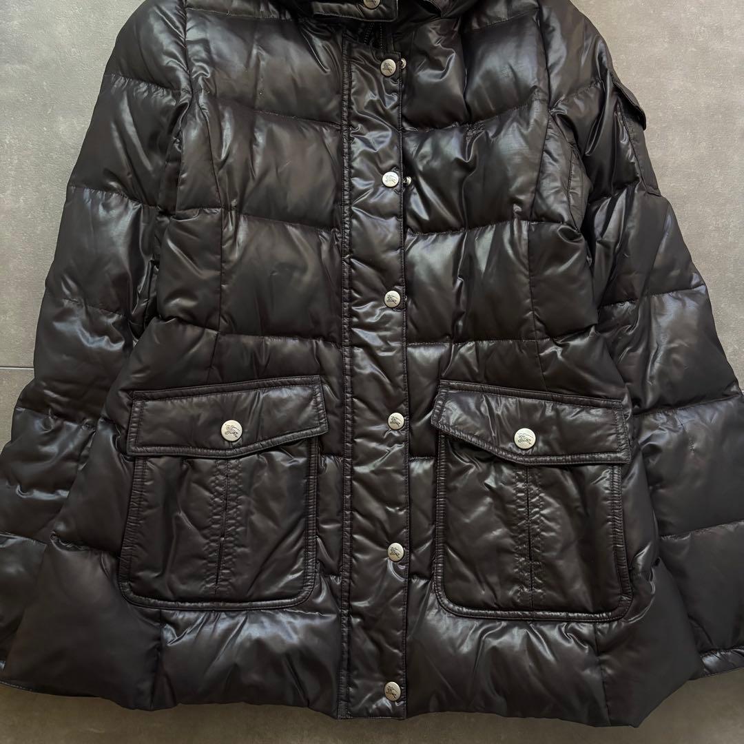 バーバリーロンドンブルーレーベル　ダウンコート　ジャケット　トラッドチェック