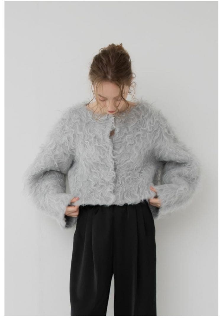 dolce メゾンドドルチェ ウェイビーカーディガン グレー　新品未使用