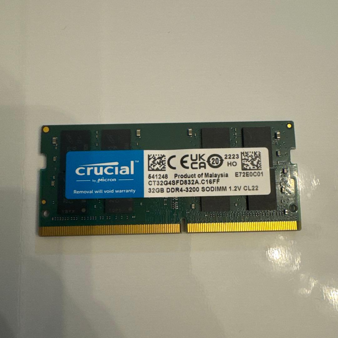 メモリー Crucial 32GB DDR4-3200 SODIMM 1.2V CL22