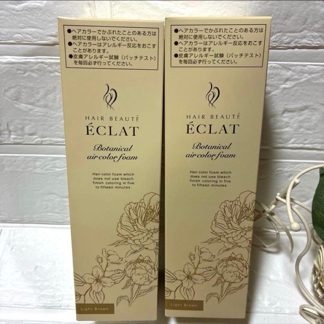 ヘアボーテエクラ ボタニカル エアカラーフォームup ライトブラウン2本