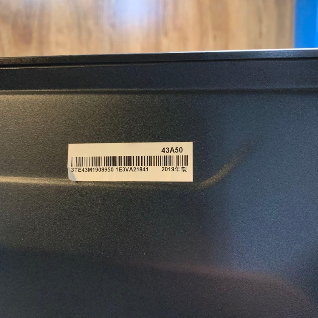 G688\" Hisense ハイビジョンLED液晶テレビ　43A50 43型