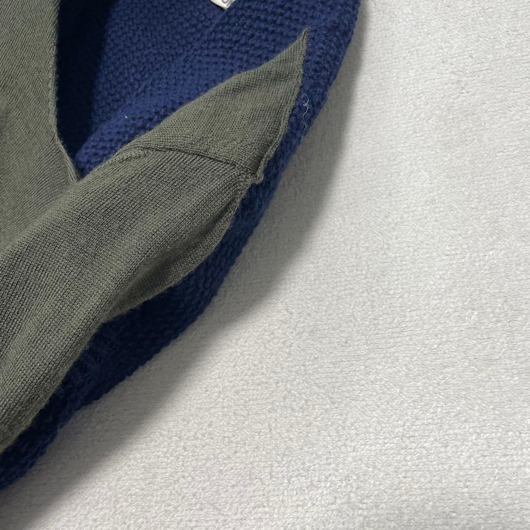 コムデギャルソン ベストレイヤードニット 丸襟 メッシュ XS ドッキング