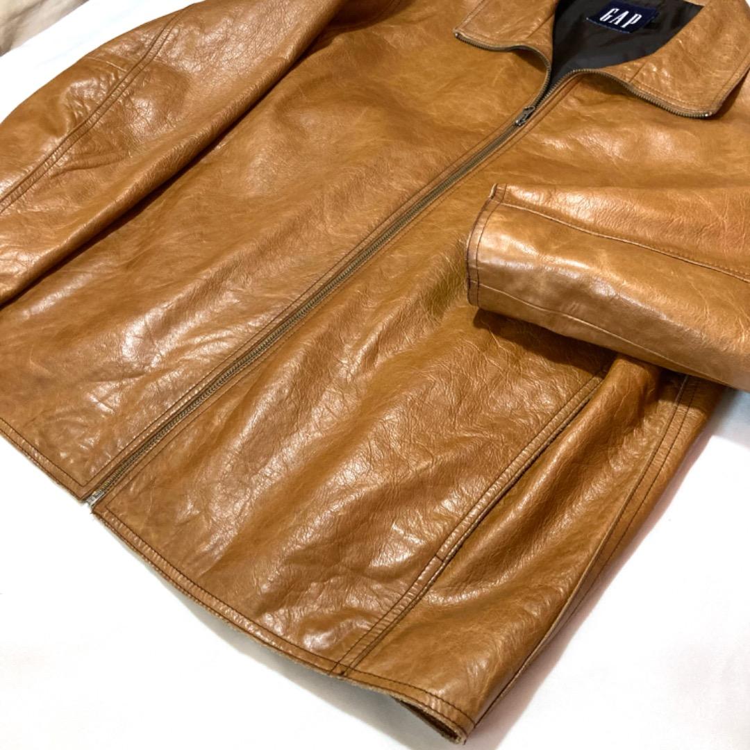 00's GAP オールドギャップ レザージャケット シングルライダース M