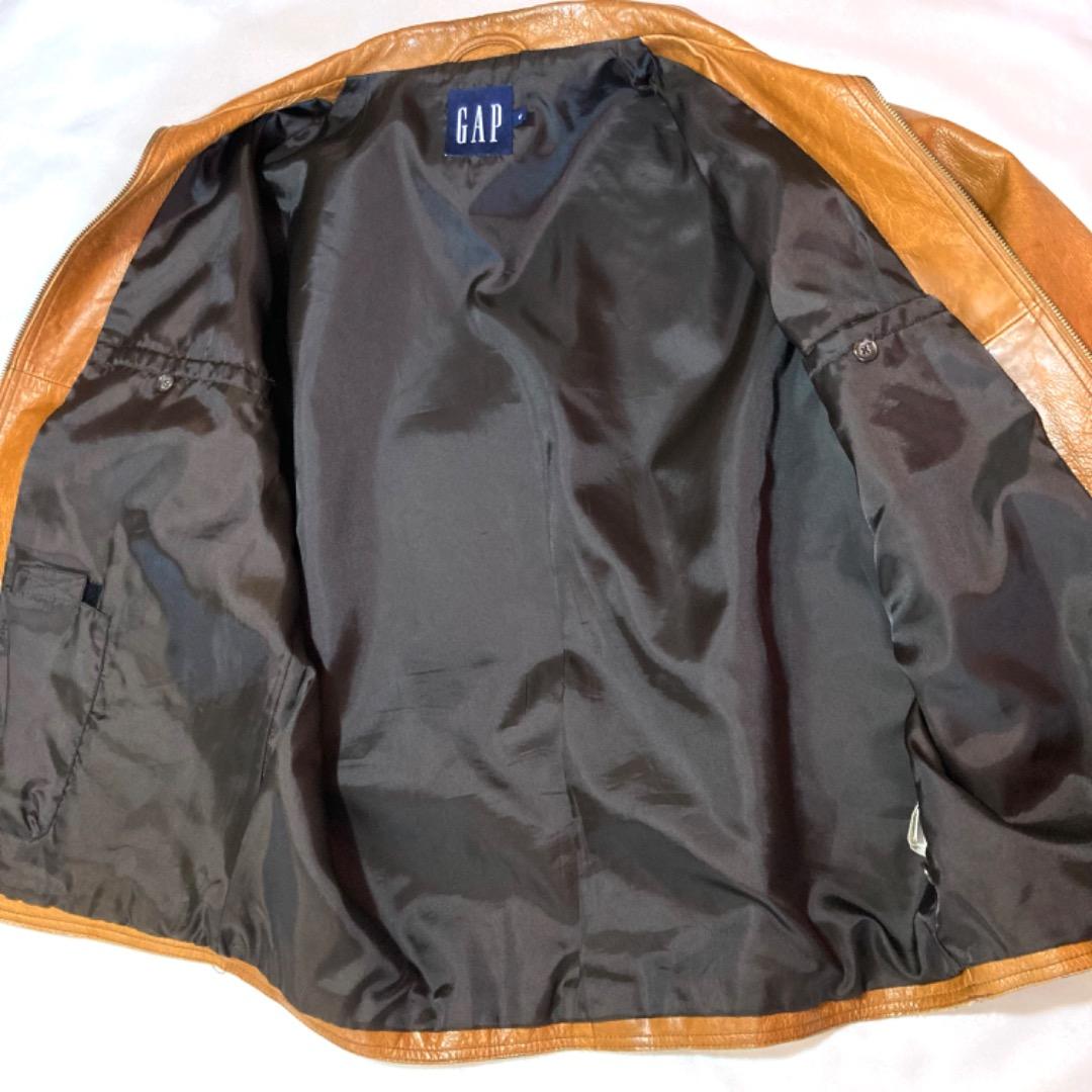 00's GAP オールドギャップ レザージャケット シングルライダース M