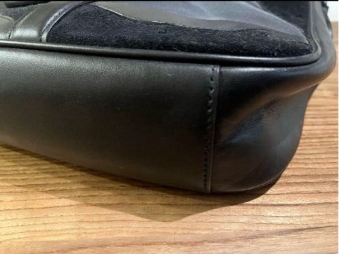 【COACH 】美品　ビジネスバッグ 2way 迷彩 レザー スエード 黒！