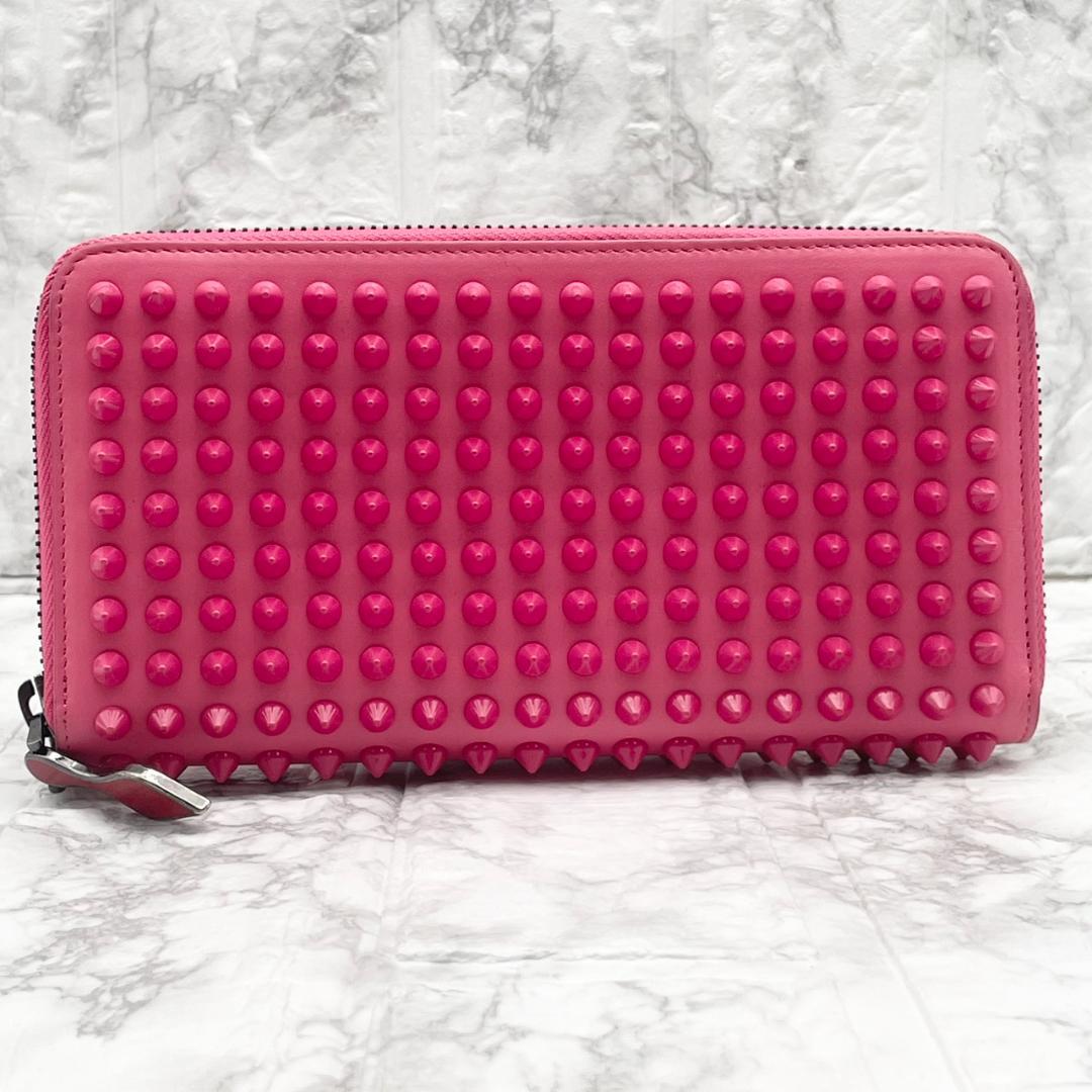 希少カラー✨未使用 クリスチャンルブタン 長財布 パネトーネ スタッズ ピンク