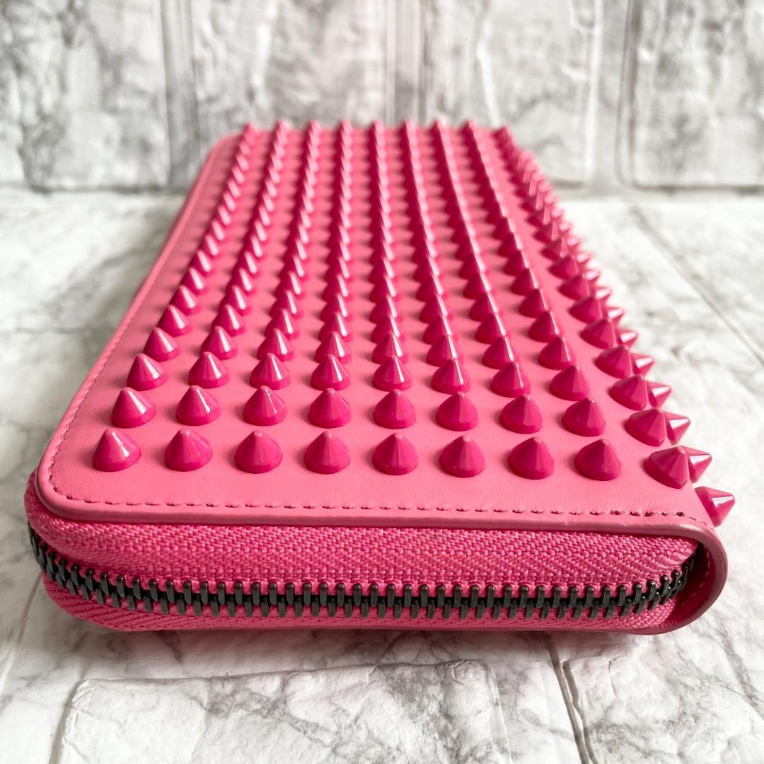 希少カラー✨未使用 クリスチャンルブタン 長財布 パネトーネ スタッズ ピンク