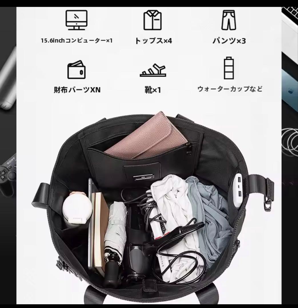 TUMI Alpha3ブラックナイロントートバッグ