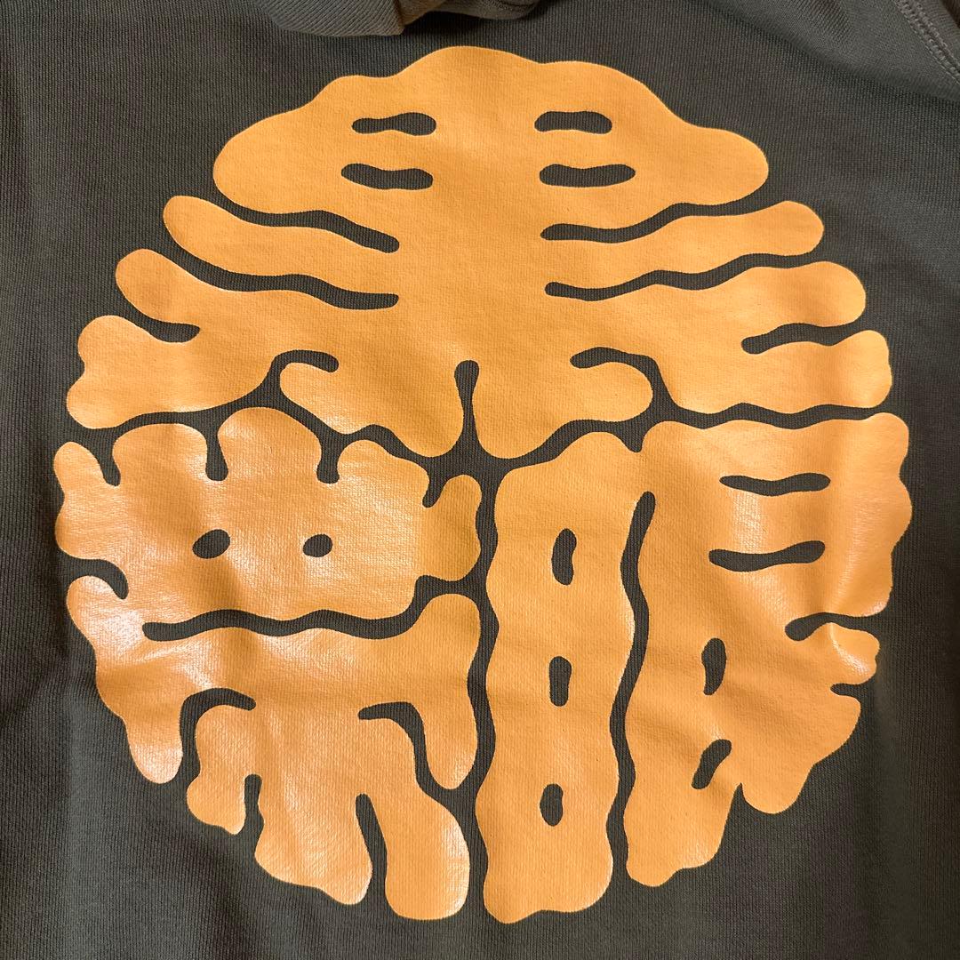 ブラックアイパッチ 黒眼帯 バックプリント 家紋ロゴ パーカー L