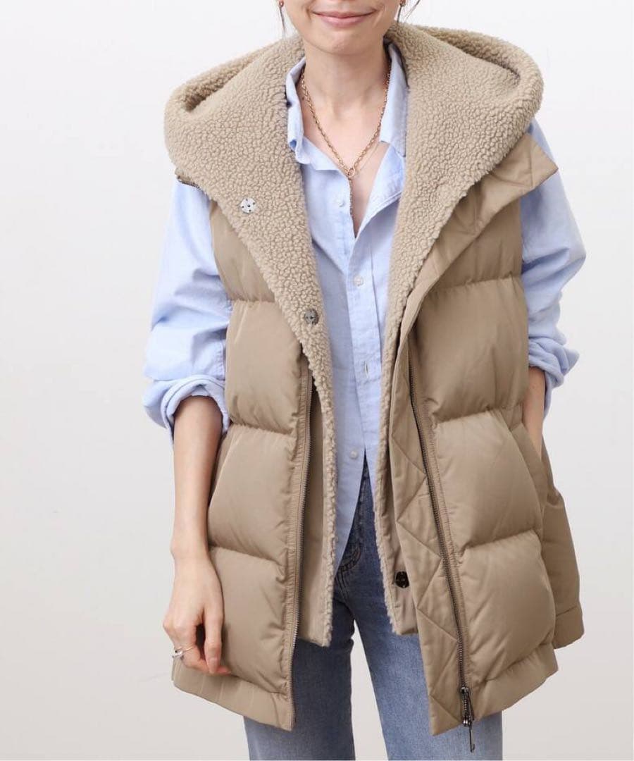 【LOU ANDREA/ルーアンドレア】２WAY DOWN VEST