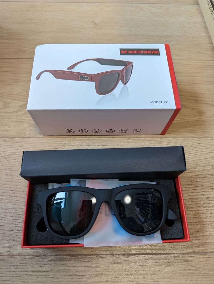 骨伝導Bluetoothイヤホン　サングラス