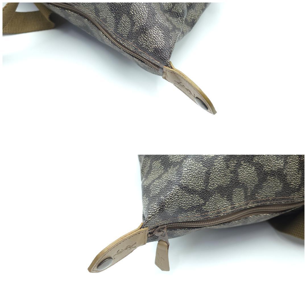 未使用級 イヴサンローラン ジラフ柄 ボストンバッグ トラベルバッグ PVC