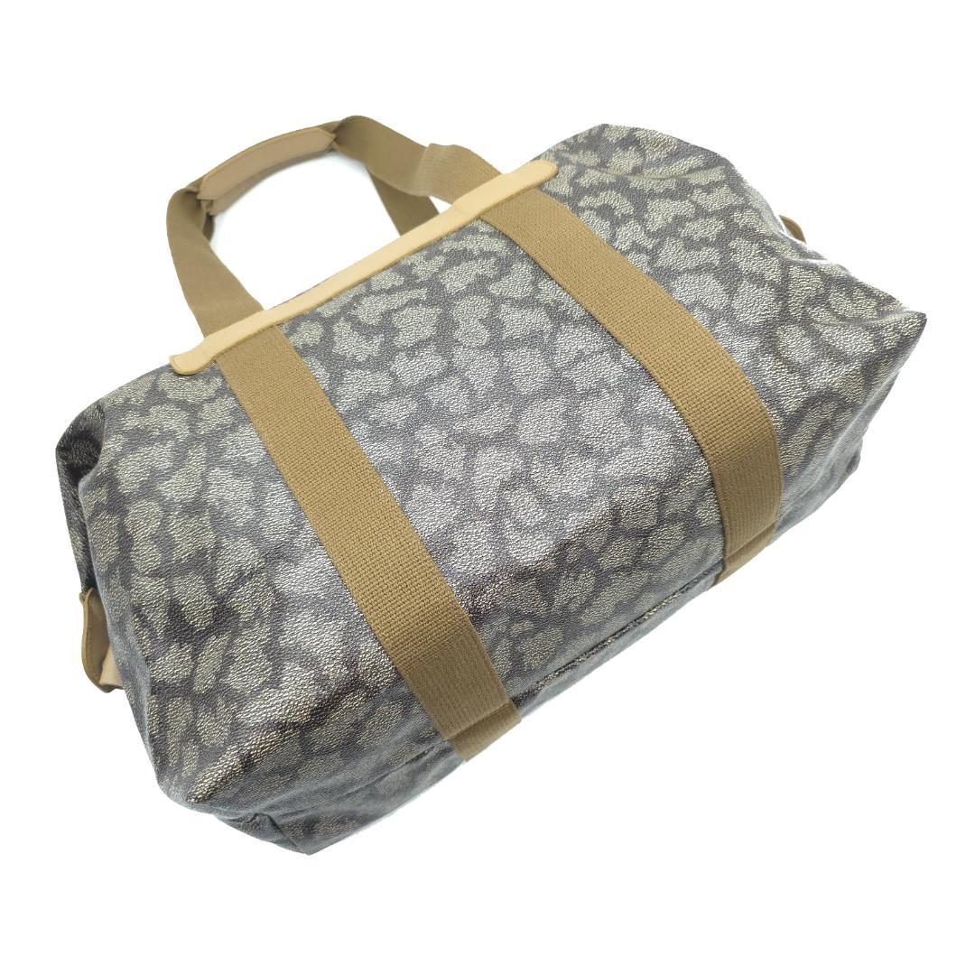 未使用級 イヴサンローラン ジラフ柄 ボストンバッグ トラベルバッグ PVC