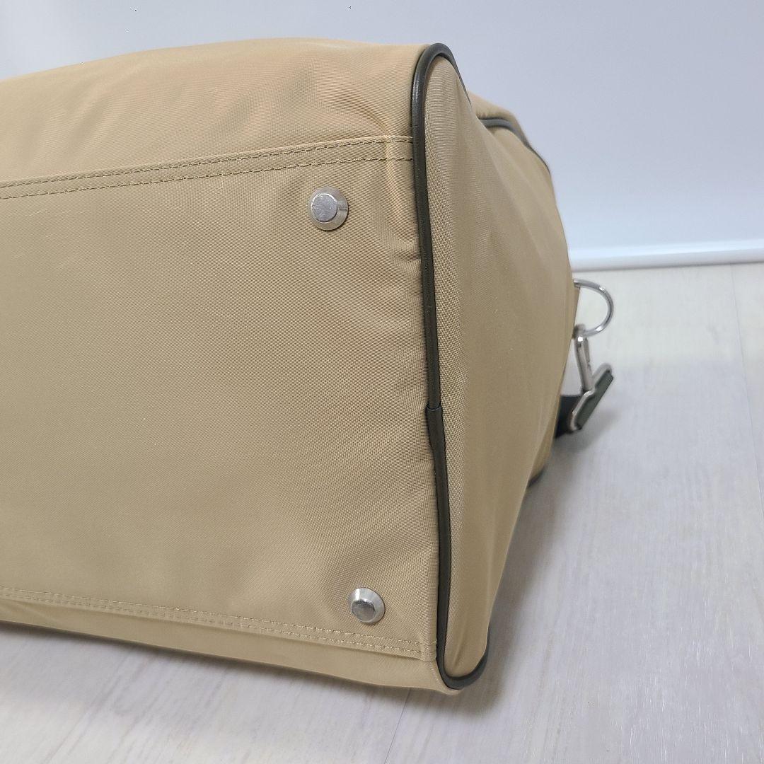 【希少】 アニエスベー ボストンバッグ 2way ベージュ　ナイロン　レザー