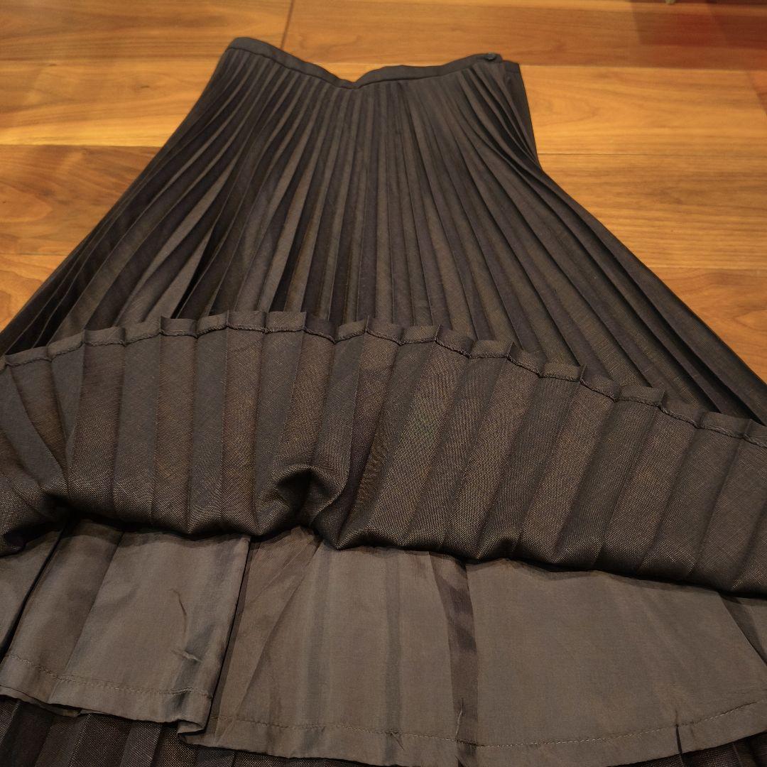 新品マーガレットハウエル リネンウール アコーディオンプリーツスカート