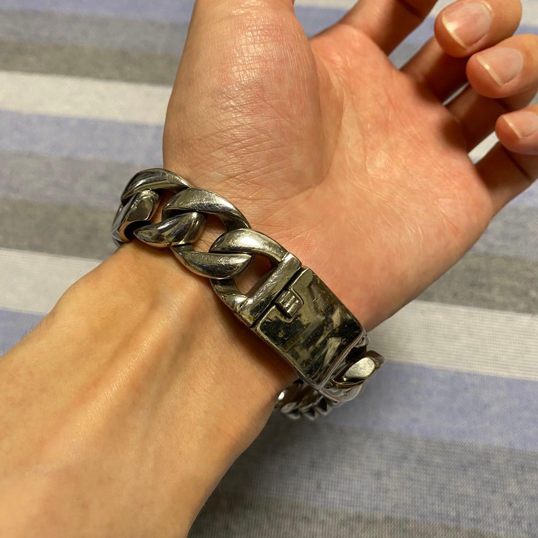 【極稀少】極太チェーンブレスレット 装飾付き