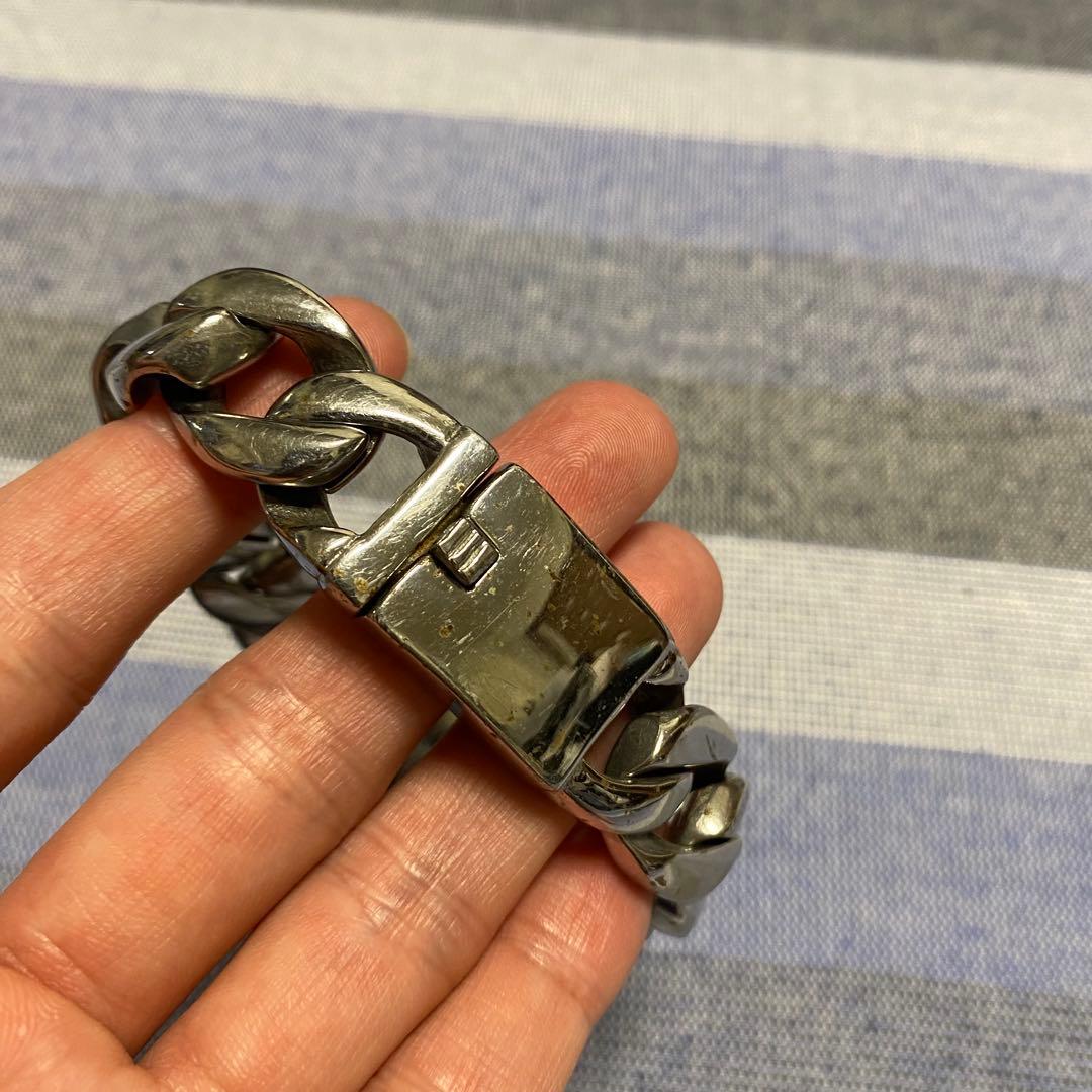 【極稀少】極太チェーンブレスレット 装飾付き