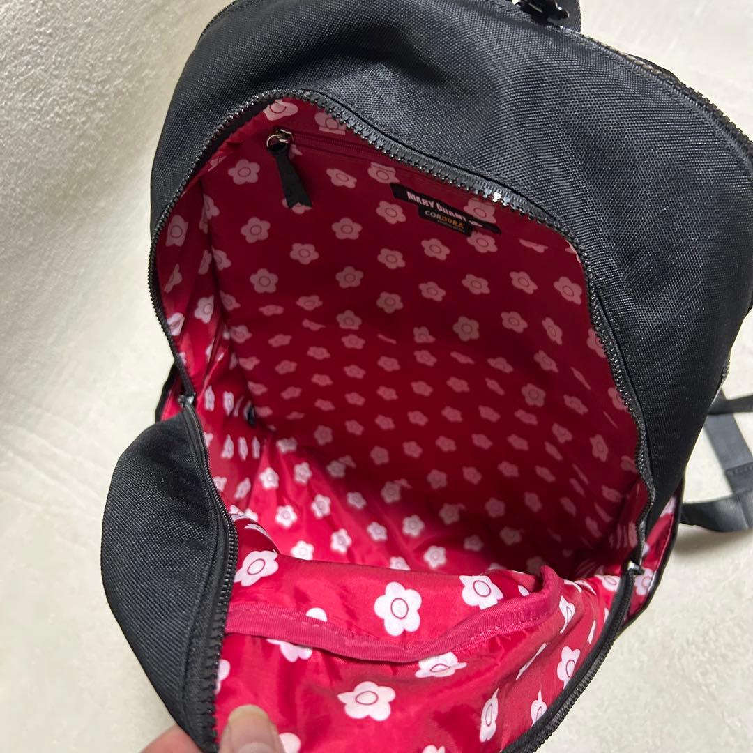 訳あり‼️美品‼️【MARY QUANT】リュック　2層式　黒　大容量　人気　軽量