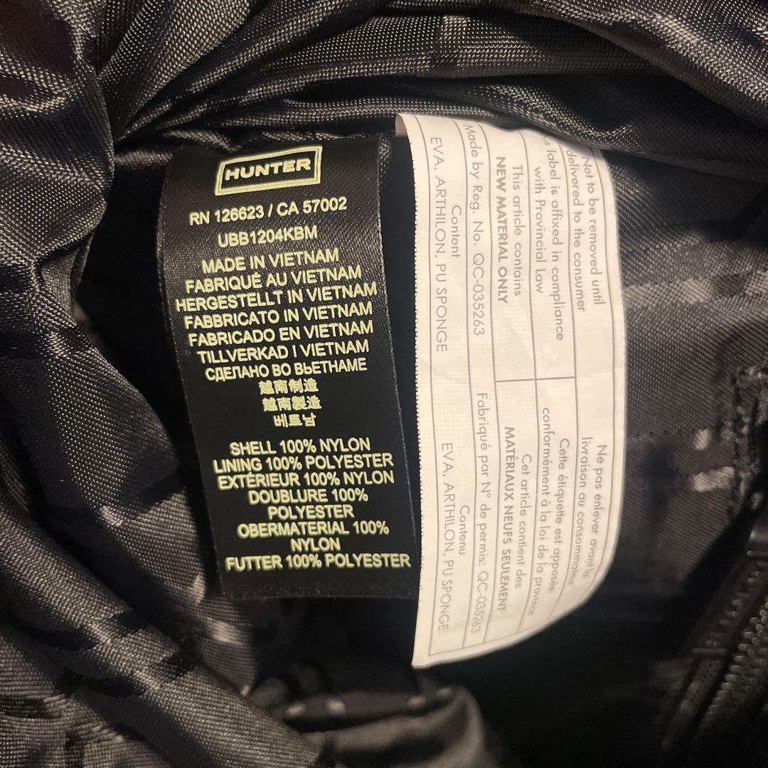 美品✨HUNTER ナイロン パイオニア ラージ トップクリップ リュック 黒