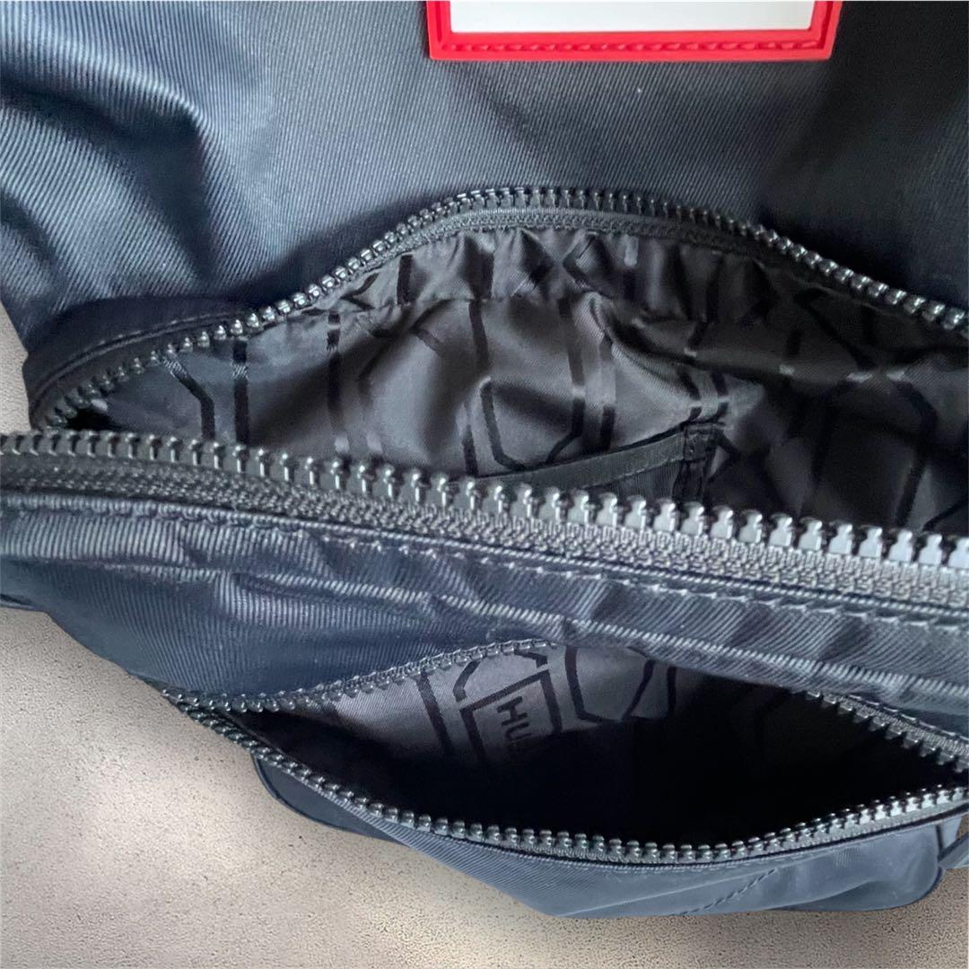 美品✨HUNTER ナイロン パイオニア ラージ トップクリップ リュック 黒