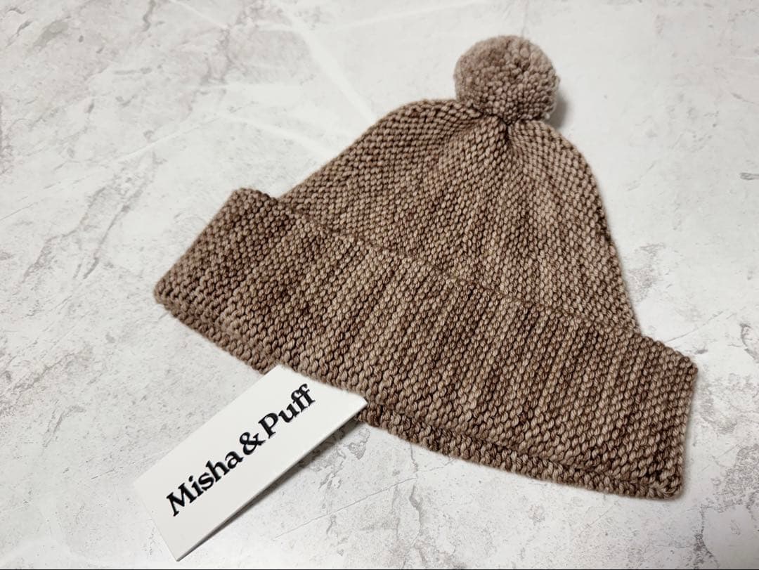 帽子 misha & puff garter hat affogato 4-8y