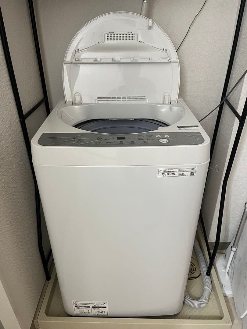 SHARPホワイト 縦型洗濯機 6.0 kg