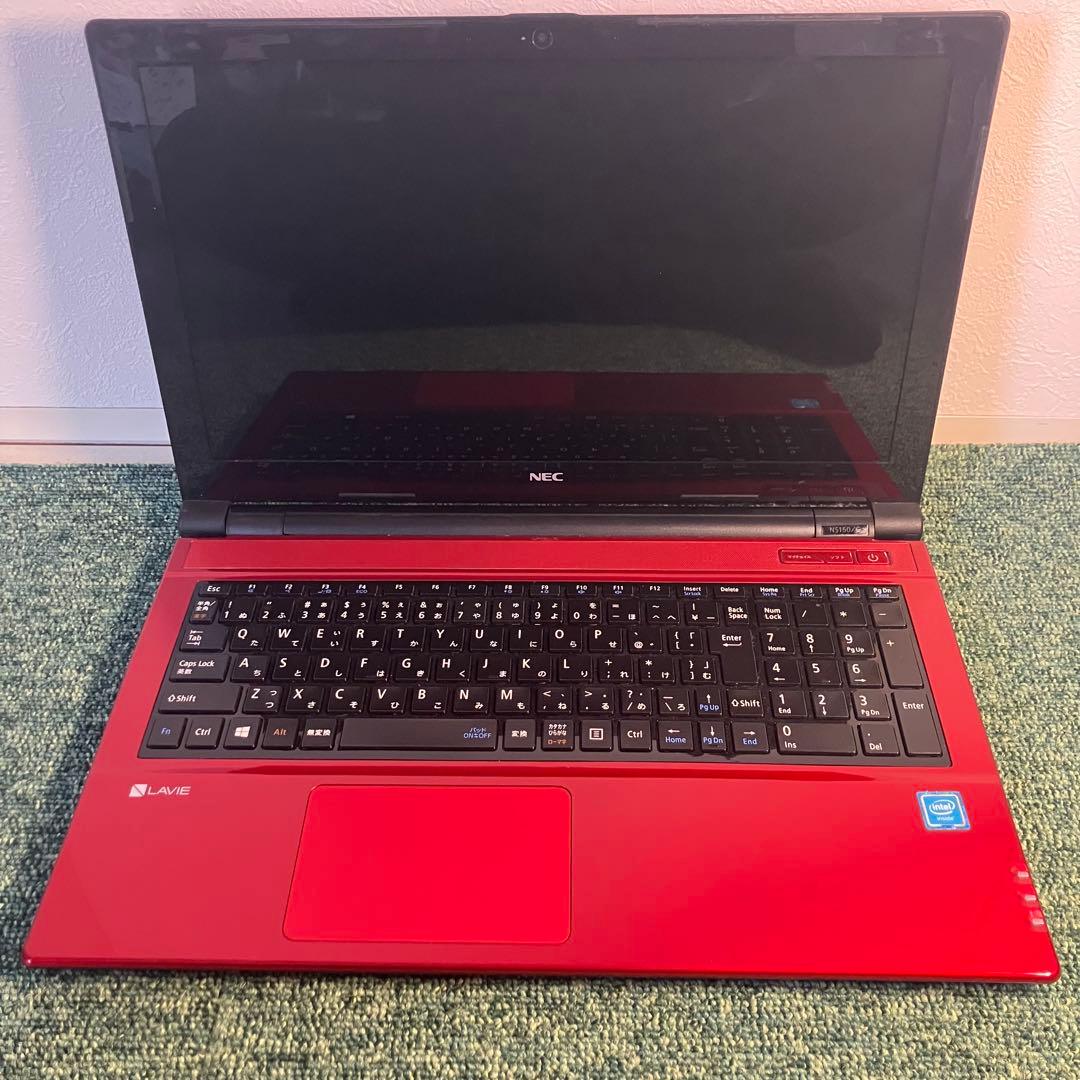 SSD512GB⭐WEBカメラ⭐メモリ8GB⭐レッド⭐NEC⭐ノートパソコン
