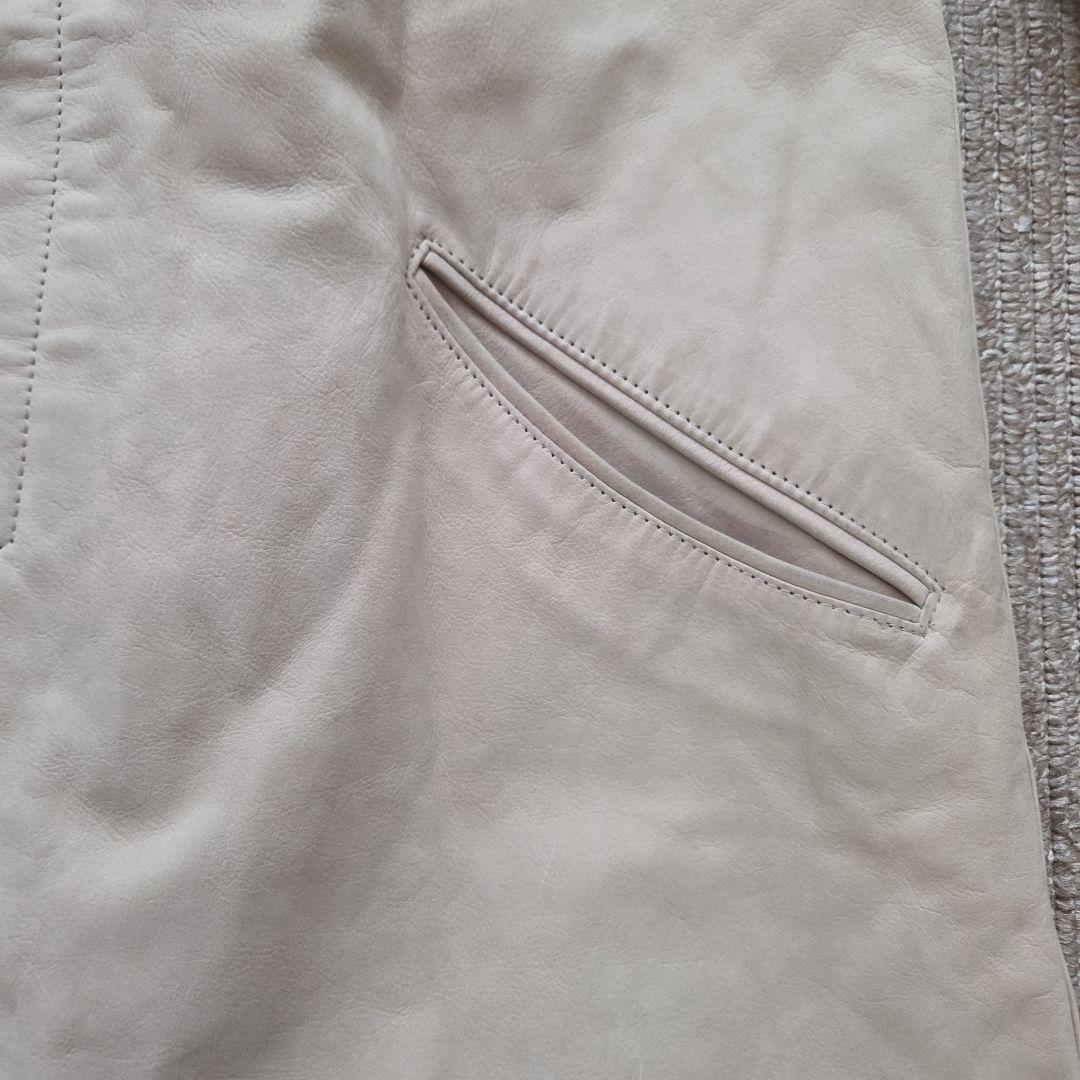 celt&cobra ヌバックレザー ロングコート ベージュ L ヴィンテージ