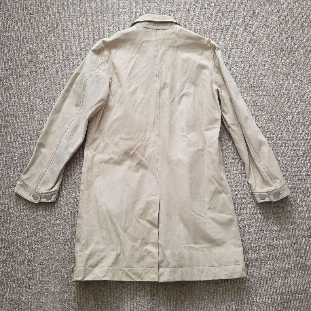 celt&cobra ヌバックレザー ロングコート ベージュ L ヴィンテージ