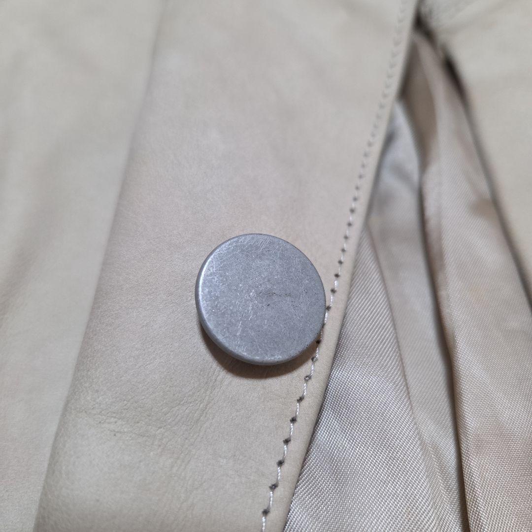 celt&cobra ヌバックレザー ロングコート ベージュ L ヴィンテージ