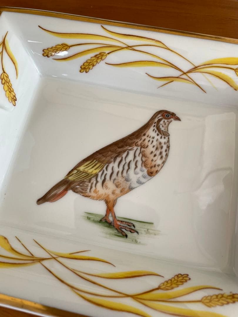 エルメス HERMES ポーセリン アッシュトレイ 灰皿 陶磁器　ビンテージ