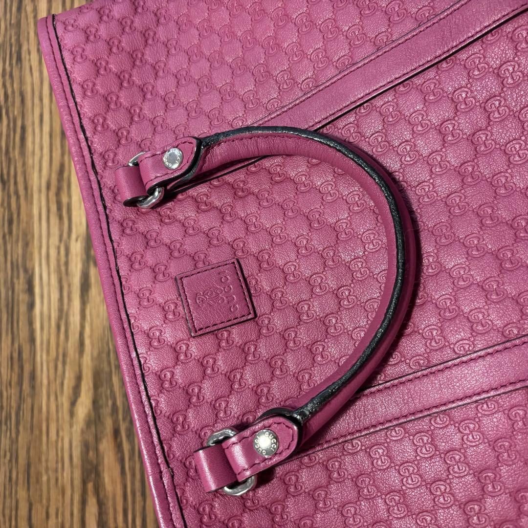 グッチ　ピンク　スモール　トートバッグ