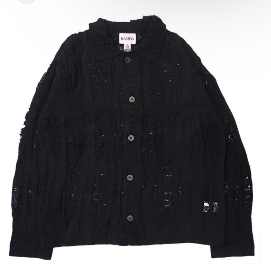 お*ず様 KAMIYA Distressed Knit Cardigan