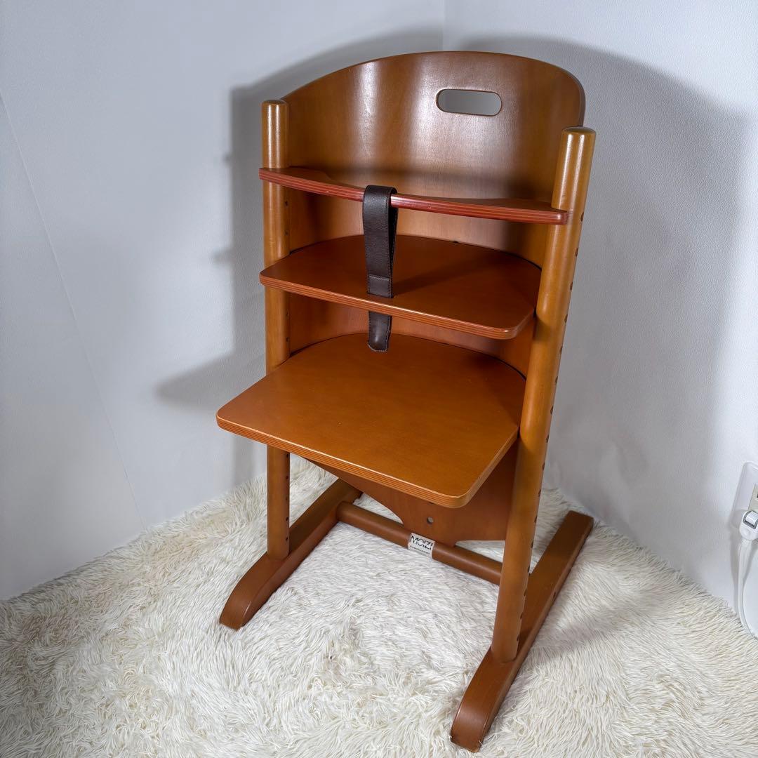 【良品】MOIZI モイジ　モイジチェア1 ガード付　ハイチェア　ベビーチェア