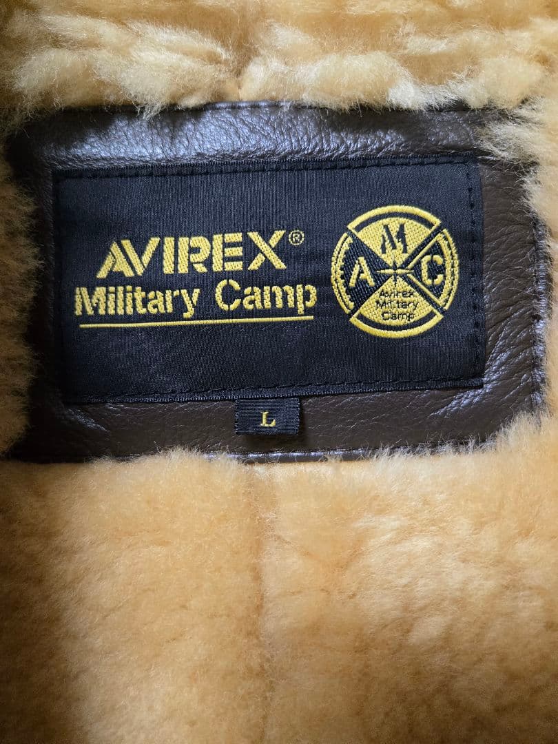 19AW 定価16万 AVIREX B-3 AMC ムートン 羊革