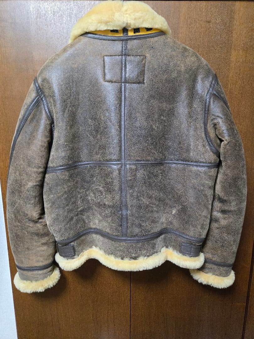19AW 定価16万 AVIREX B-3 AMC ムートン 羊革